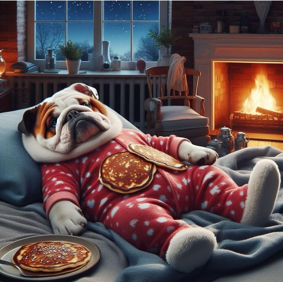 Bulldog in pajamas Bulldog in pajamas